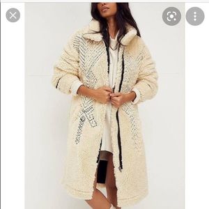 NWT Free People Avery long teddy coat